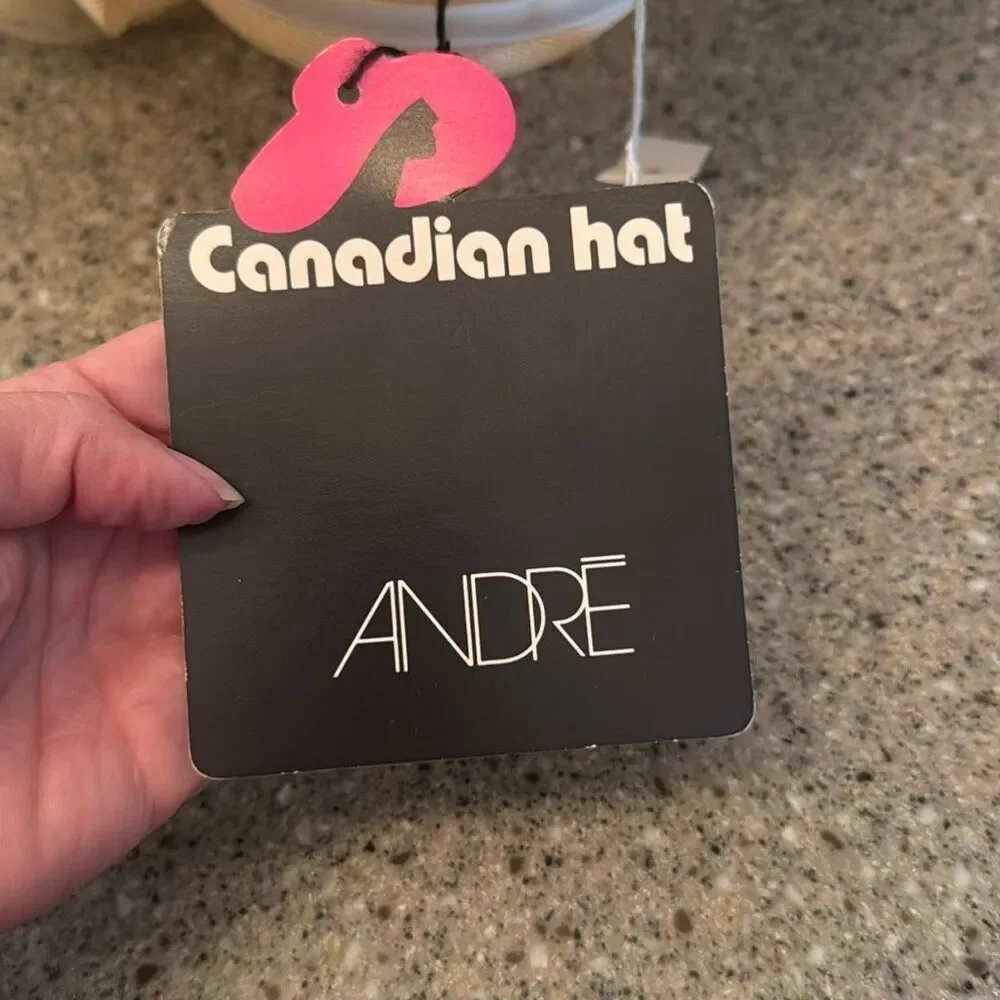 ANDRE Canadian Vintage Silk Rose Straw Tilt Hat NWT Deadstock Derby Hat *NEW*